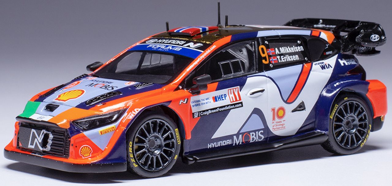 IXORAM933C.22 Hyundai I20 N Rally1, No.9, WRC, Rally Croatia 2024, A. Mikkelsen - T.Eriksen