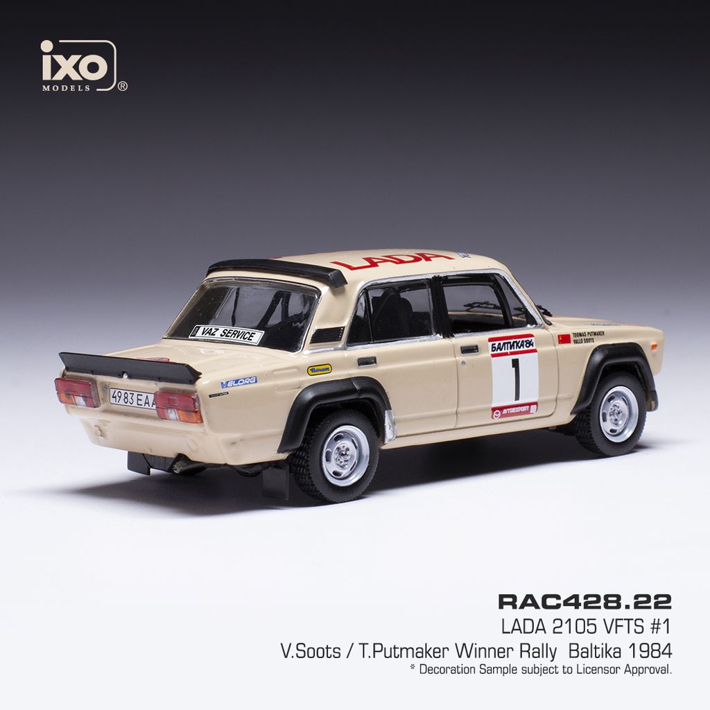 Lada 2105 VFTS #1 Soots/Putmaker Rally Baltic 1984 1:43 Ixo Models