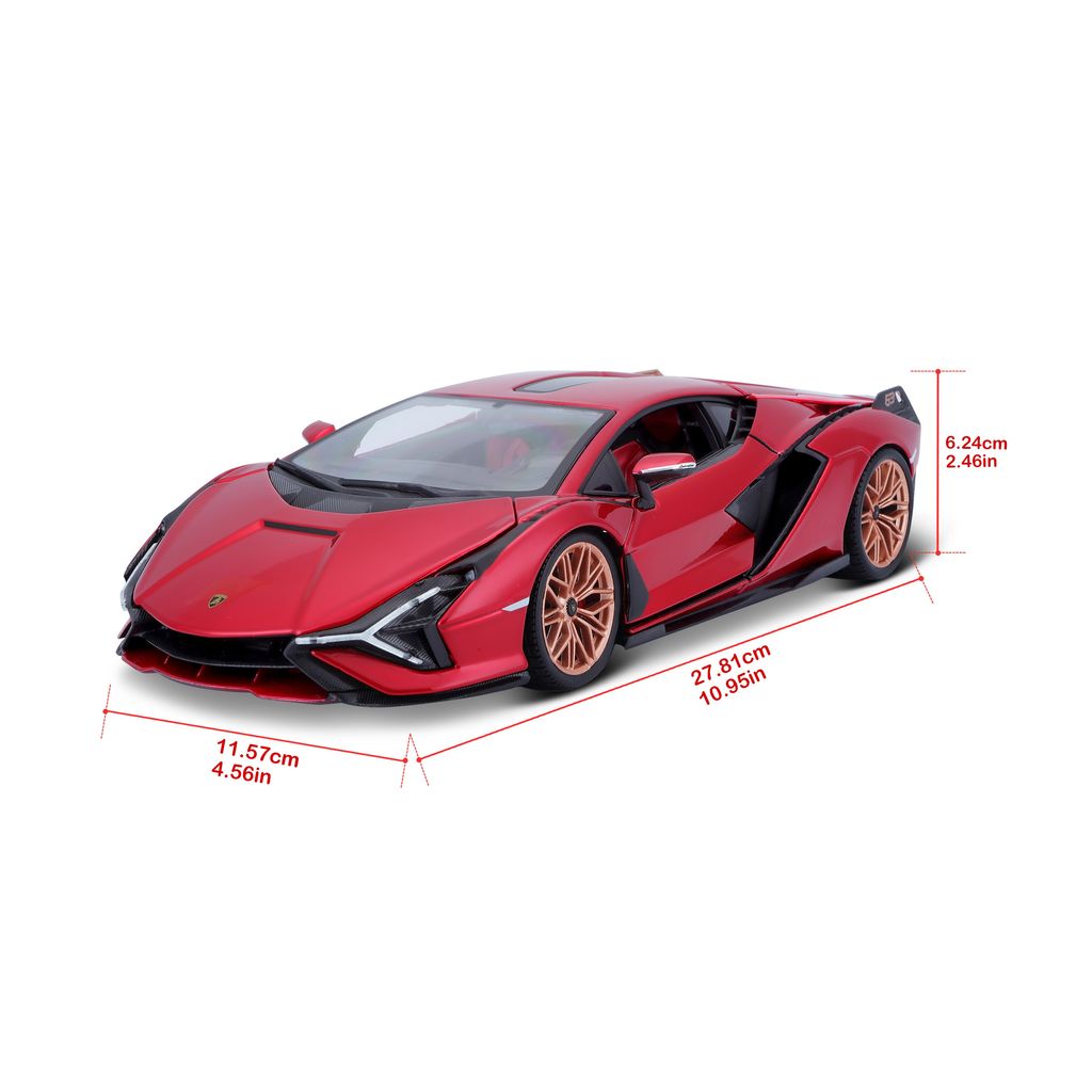 Lamborghini Sian FKP 37 Hybrid 2020 red 1:18 Bburago