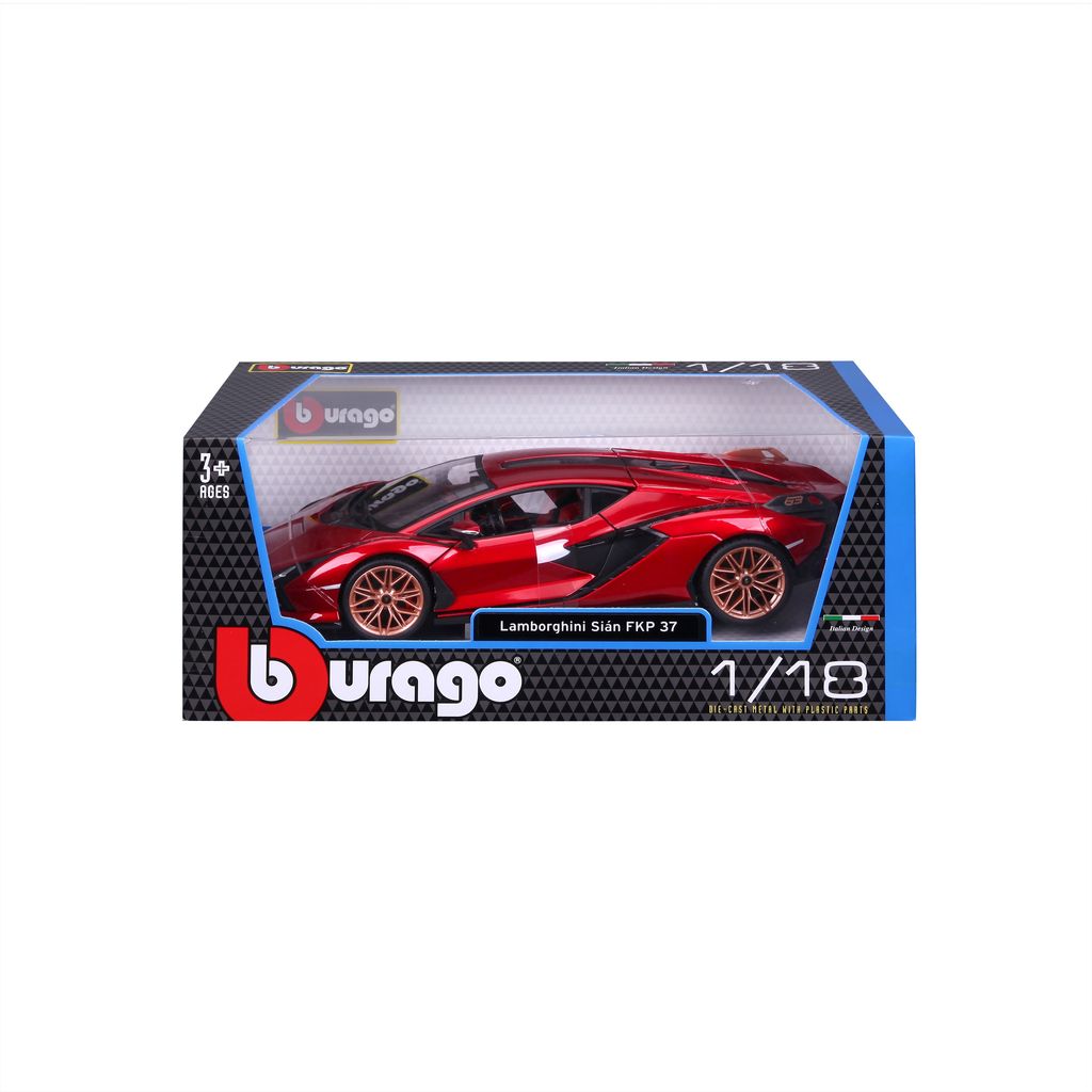 Lamborghini Sian FKP 37 Hybrid 2020 red 1:18 Bburago