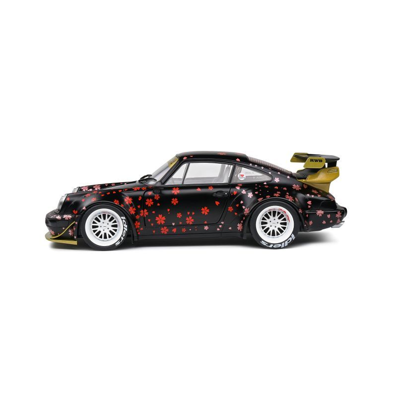 Porsche 911 964 RWB Aoki Bodykit 2021 black/red 1:18 Solido