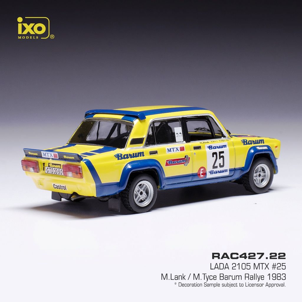 Lada 2105 MTX #25 Lank/Tyce Barum Rally 1983 1:43 Ixo Models