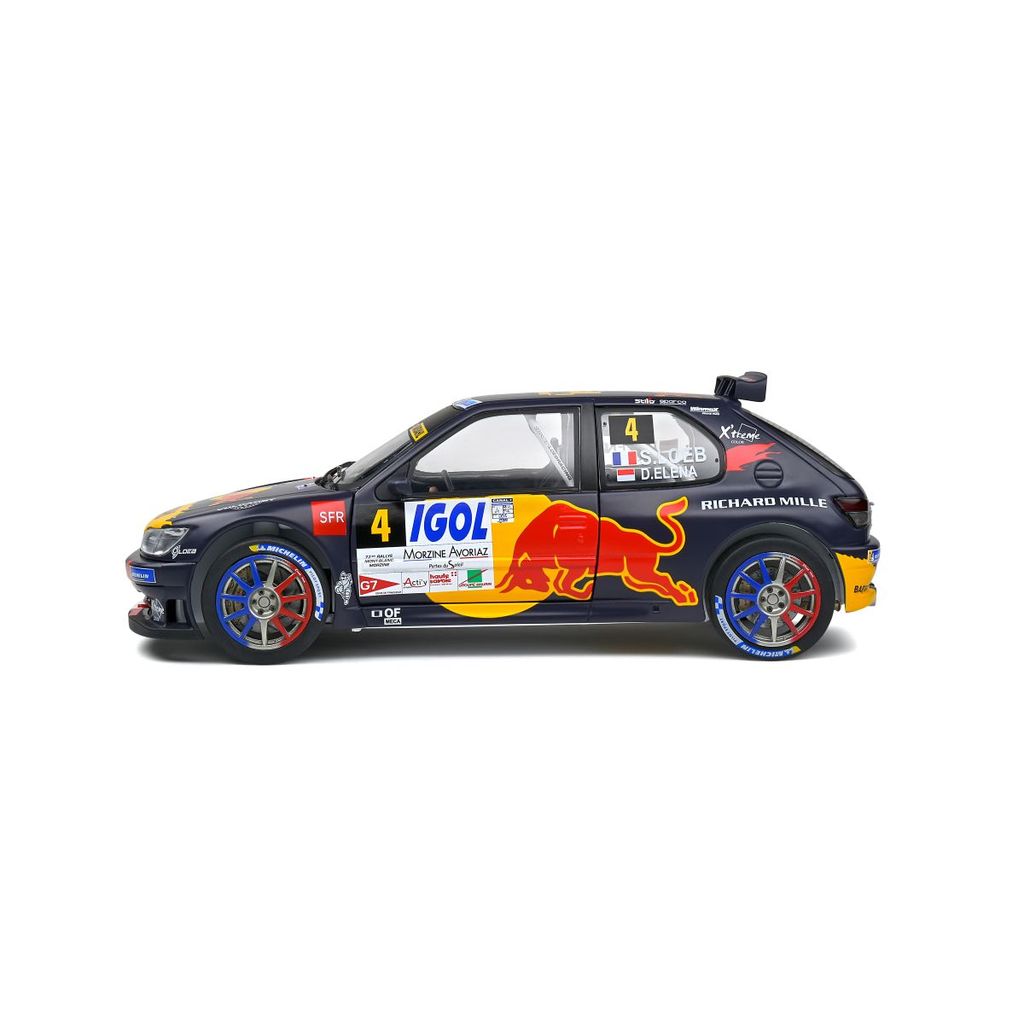 Peugeot 306 Maxi Red Bull #4 Loeb/Elena Rally Mont Blanc 2021 1:18 Solido