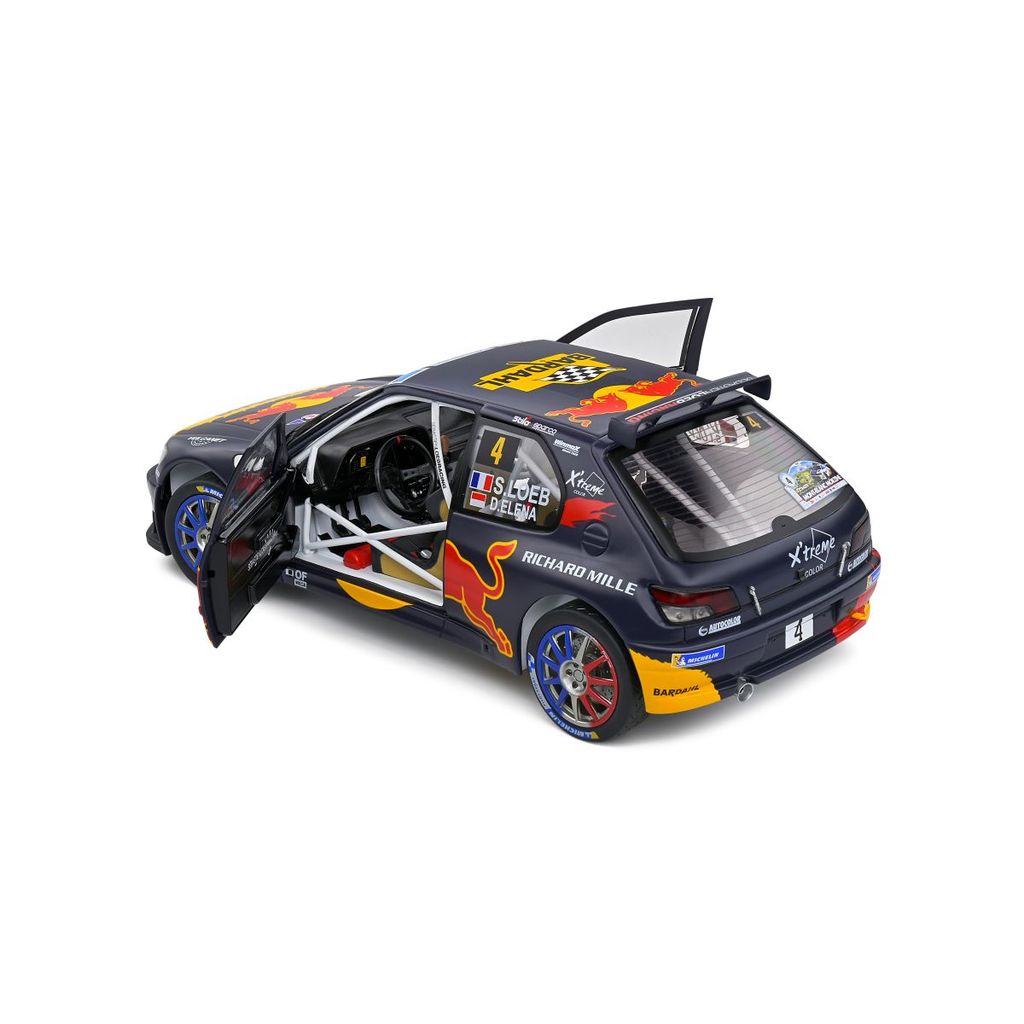 Peugeot 306 Maxi Red Bull #4 Loeb/Elena Rally Mont Blanc 2021 1:18 Solido