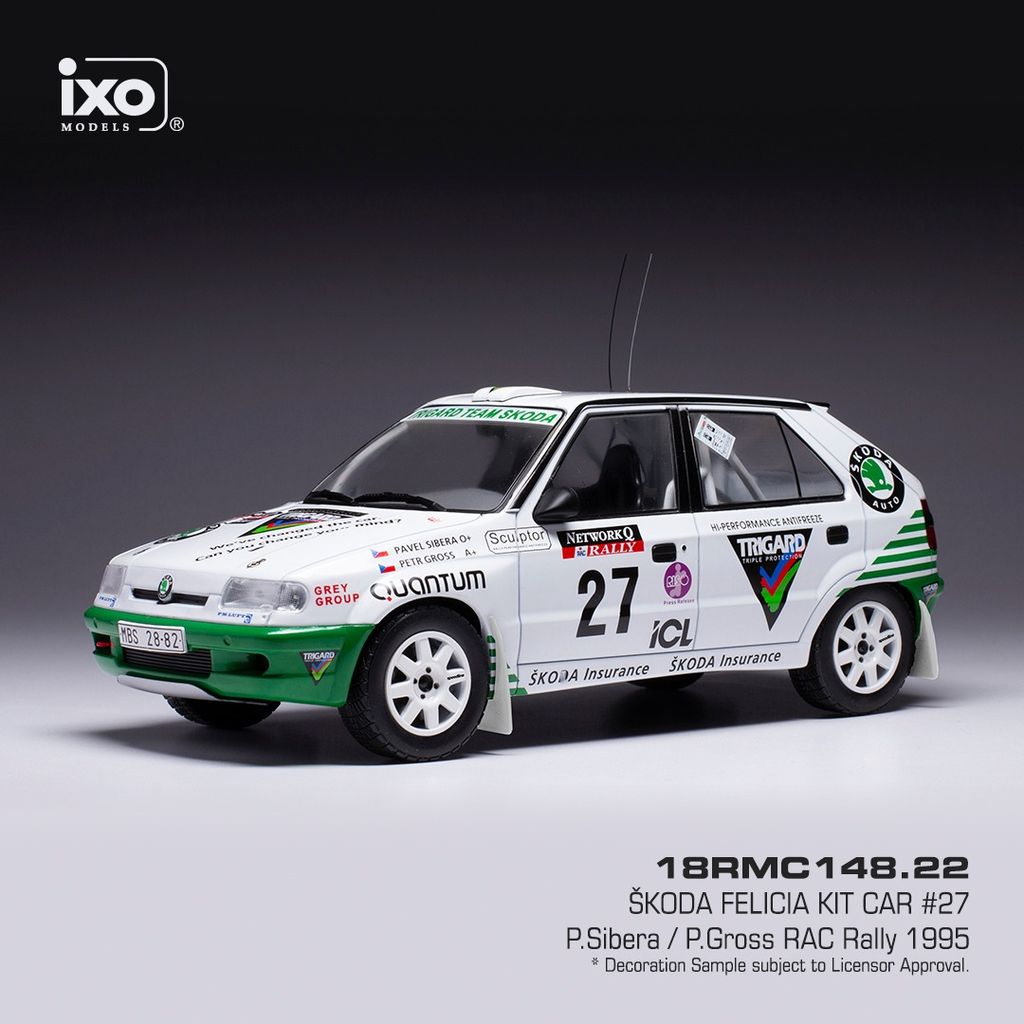 Škoda Felicia Kit Car #27 P.Sibera/P.Gross RAC Rally 1995 1:18 Ixo Models