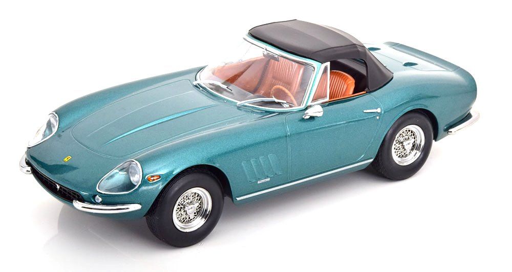 Ferrari 275 GTB/4 NART Spider 1967 green metallic 1:18 KK Scale
