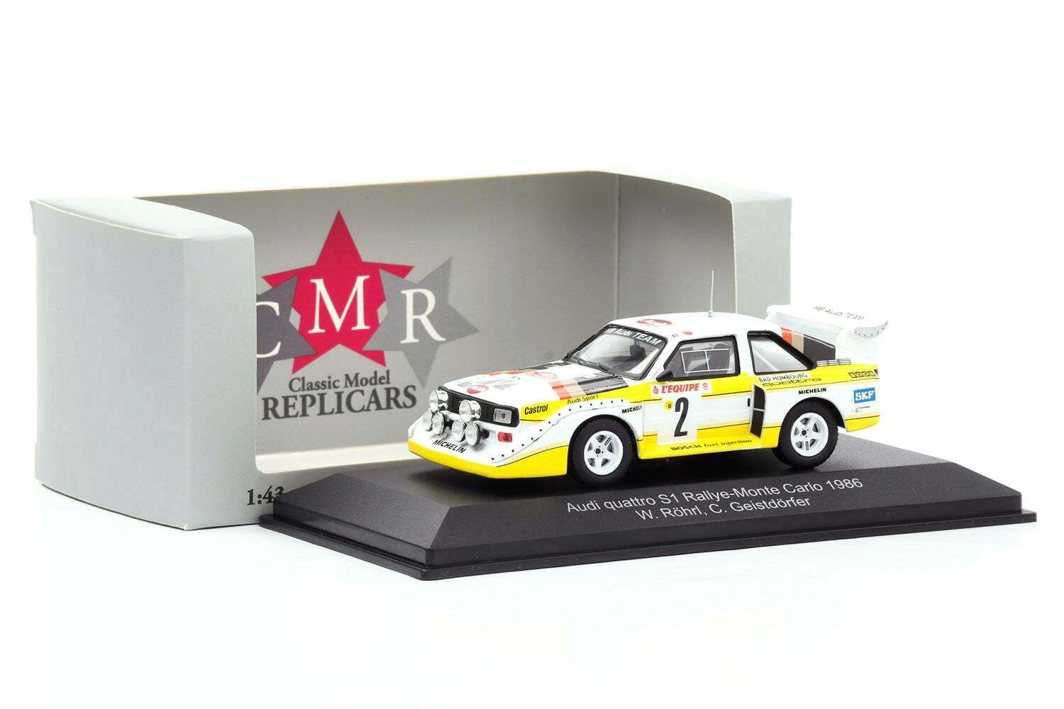Audi Quattro Sport #2 Röhrl/Geistdörfer 4th Rally Monte Carlo 1986 1:43 CMR