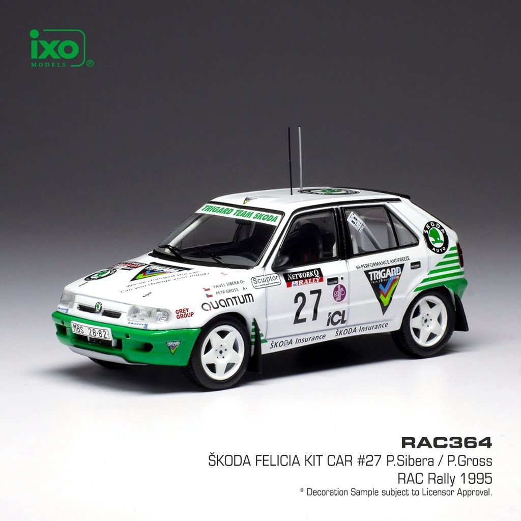 Škoda Felicia Kit Car #27 P.Sibera/P.Gross RAC Rally 1995 1:43 Ixo Models