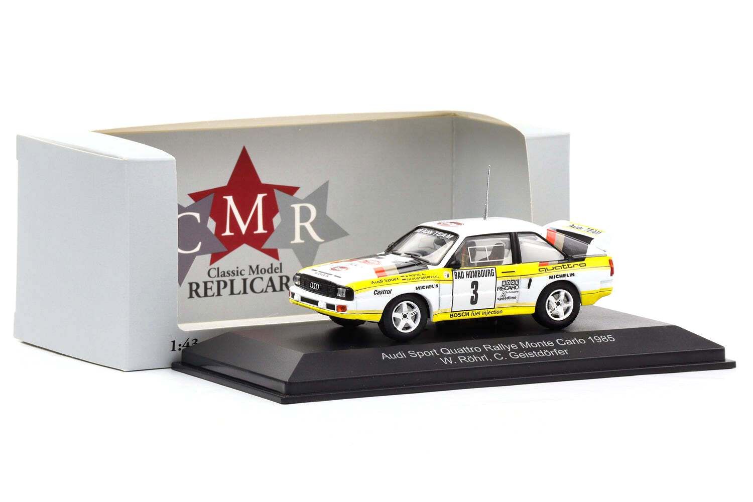 Audi Sport Quattro #3 Röhrl/Geistdörfer 2nd Rallye Monte Carlo 1985 1:43 CMR