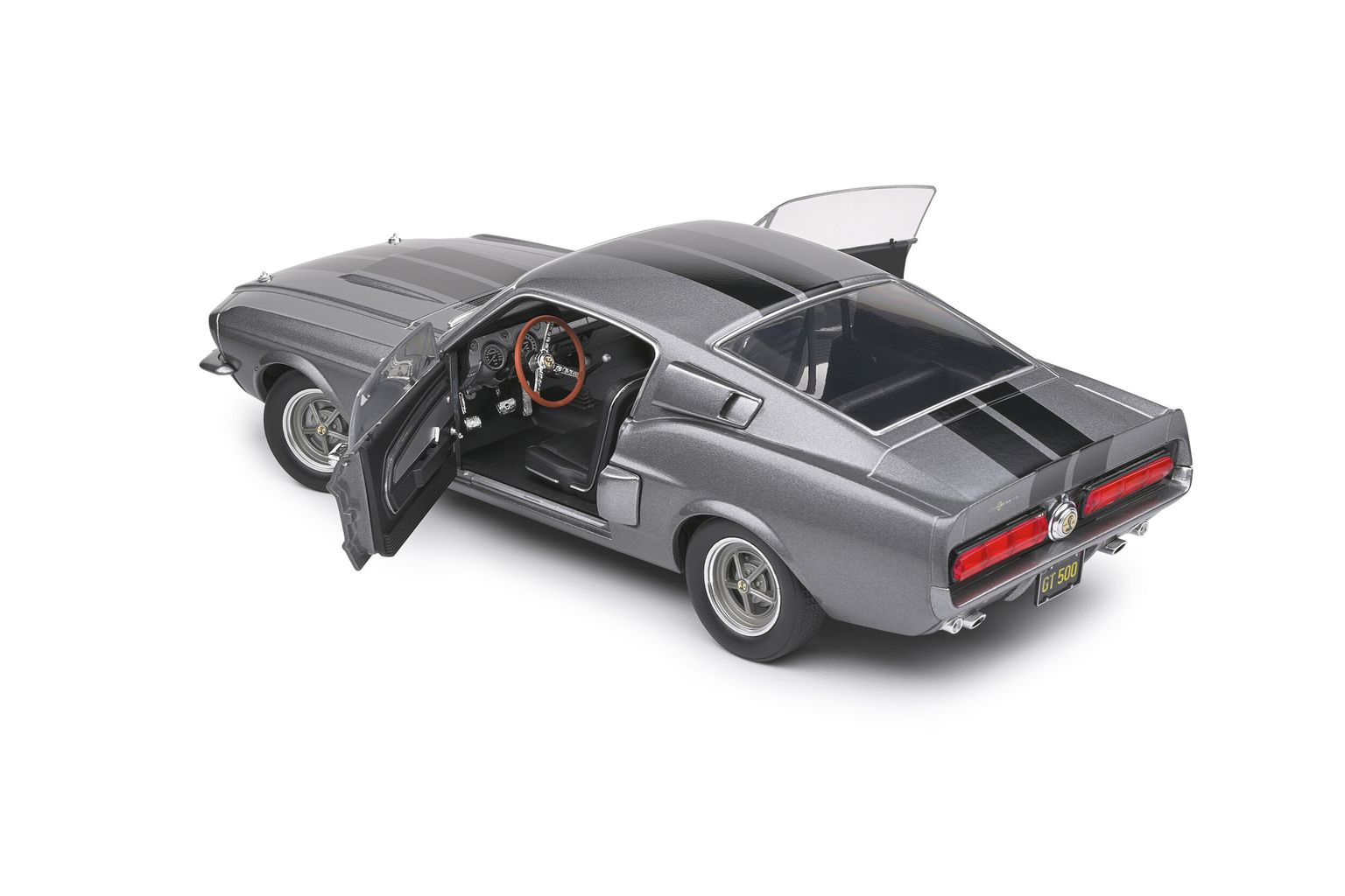 Shelby Mustang GT500 1967 grey/black stripes 1:18 Solido