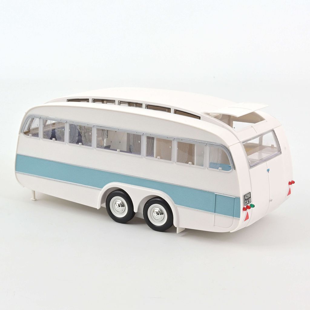 Citroën DS 19 1959 + Caravan bleu nuage/white 1:18 Norev
