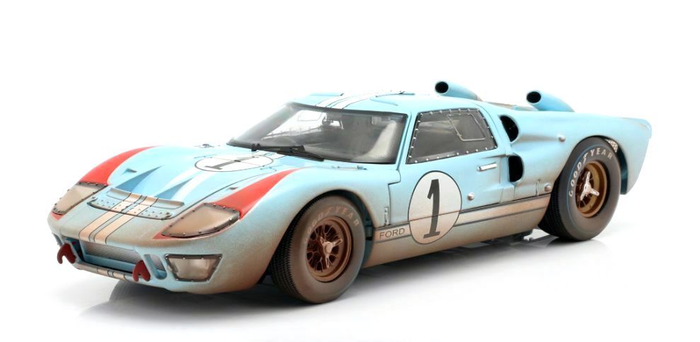 Ford GT40 MKII 7.0L V8 #1 Miles/Hulme 2nd 24H Le Mans 1966 dirty version 1:18 Shelby Collectibles