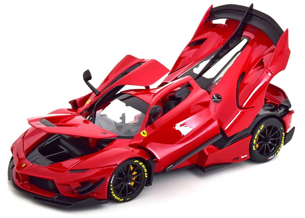 Ferrari FXX-K EVO Hybrid 6.3 V12 1050hp 2018 red metallic 1:18 Bburago