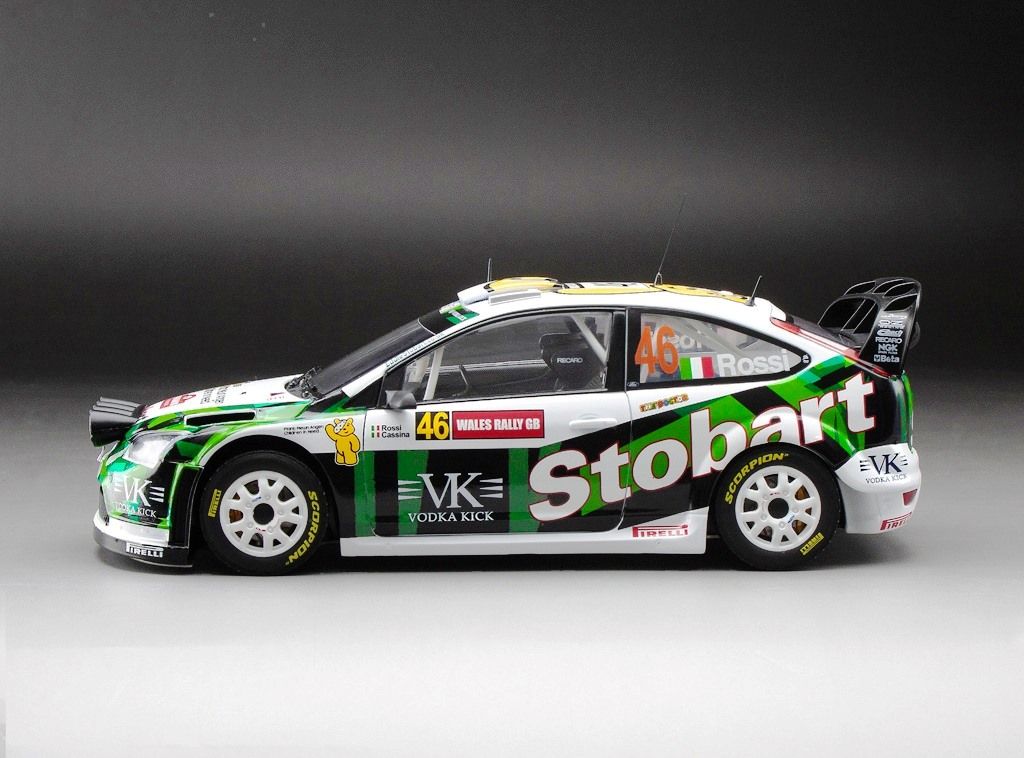 Ford Focus RS WRC07 #46 Rossi/Cassina Stobart Rallye WM Rallye Wales 2008 1:18 Sun Star