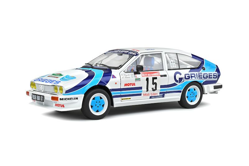 Alfa Romeo Alfetta GTV6 #15 C.Rigollet/M.Bathelot Rally des Garrigues 1986 1:18 Solido