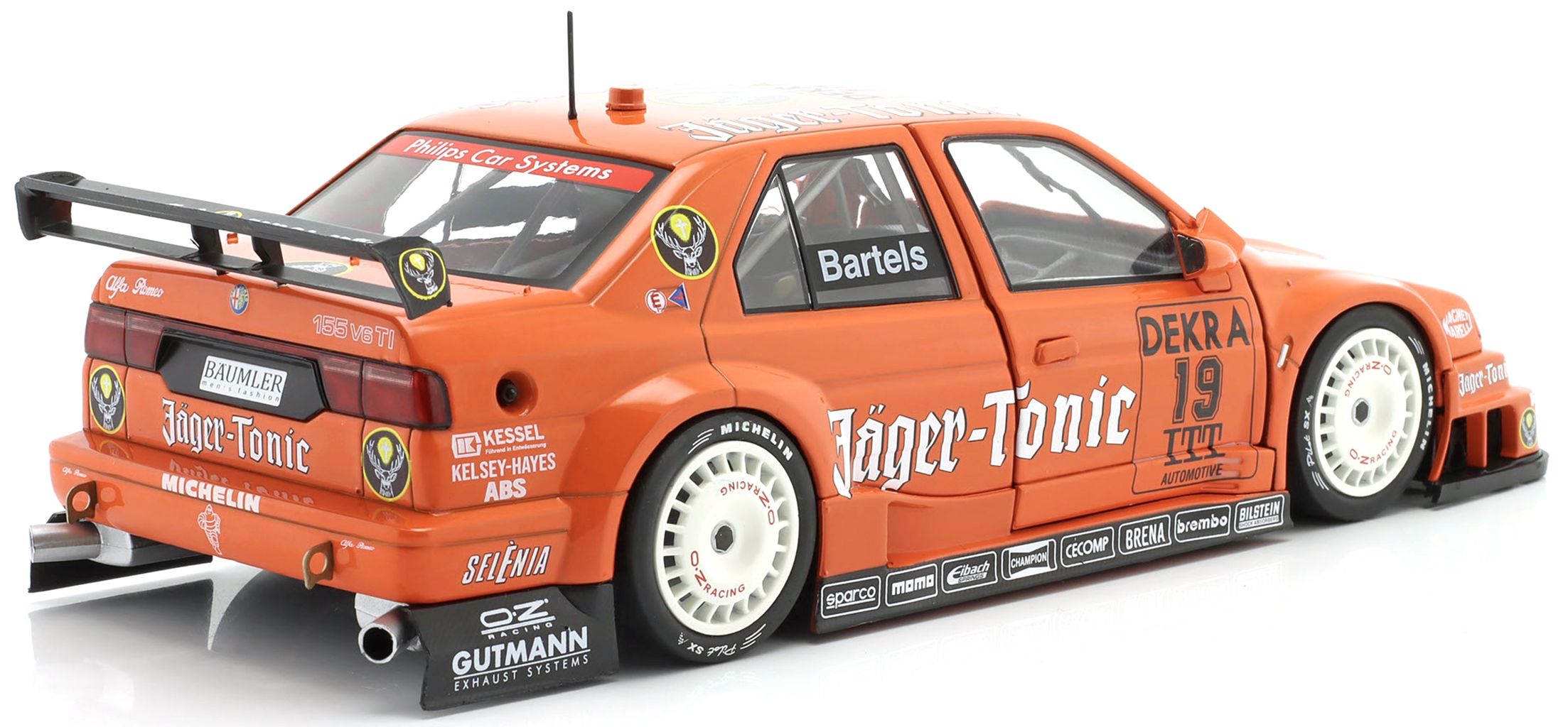 Alfa Romeo 155 V6 TI Jager-Tonic Racing #19 M.Barteles DTM ITC Race Helsinki 1995 1:18 Werk83