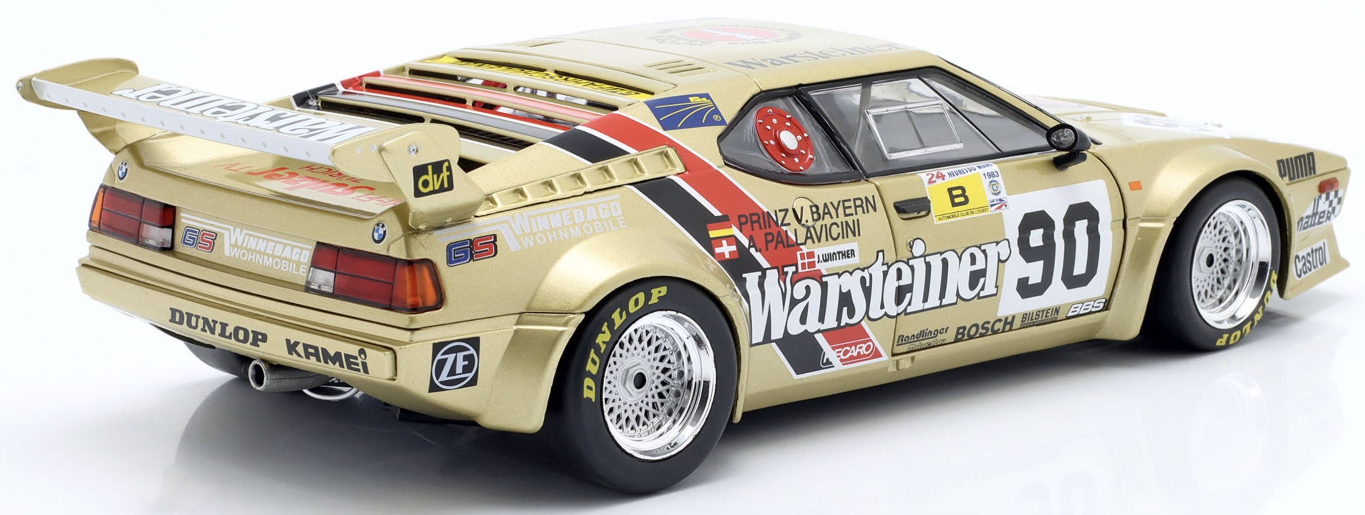 BMW M1 Procar #90 Pallavicini/Prinz v. Bayern/Winther 24H Le Mans 1983 1:18 Werk83