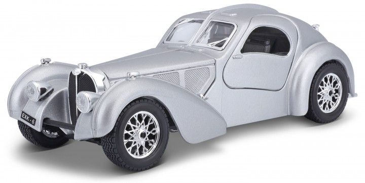 Bugatti Atlantic 1936 silver 1:24 Bburago