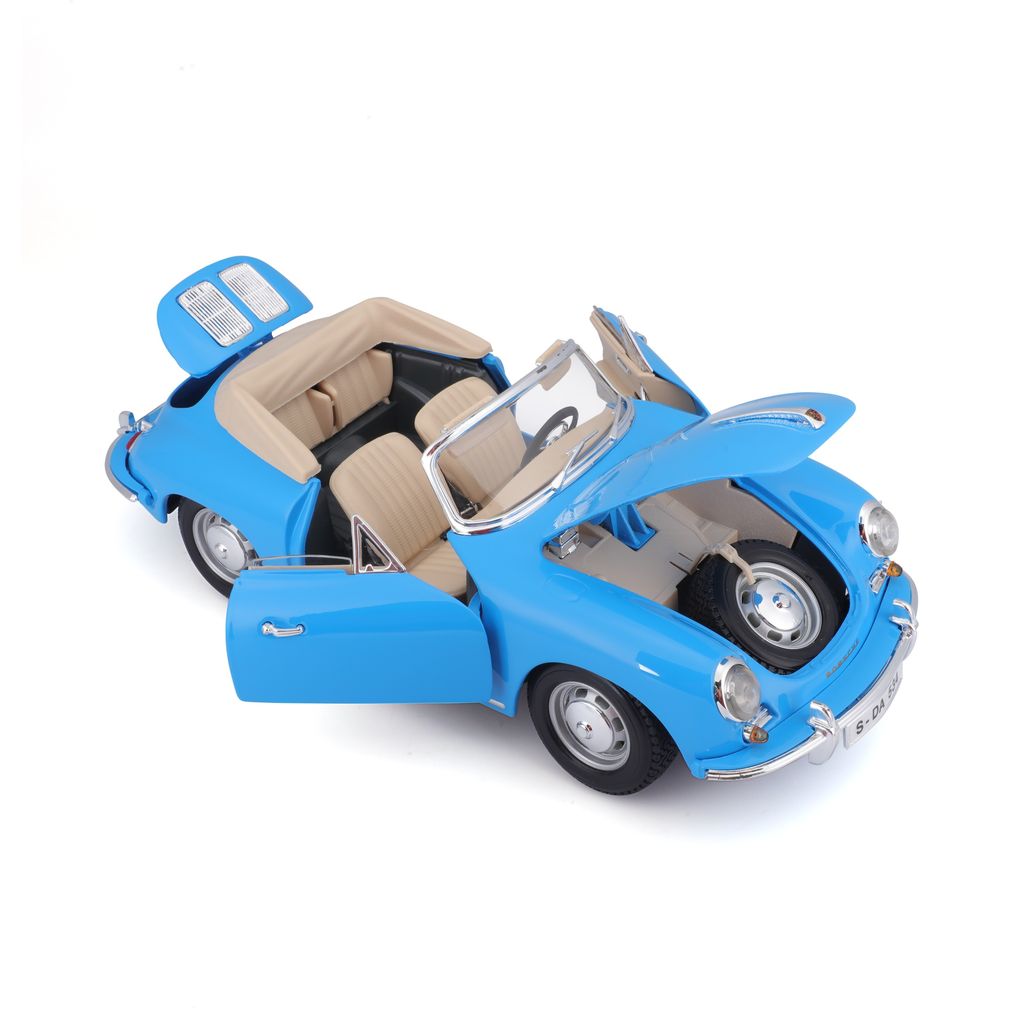 Porsche 356 Cabrio 1961 blue 1:18 Bburago