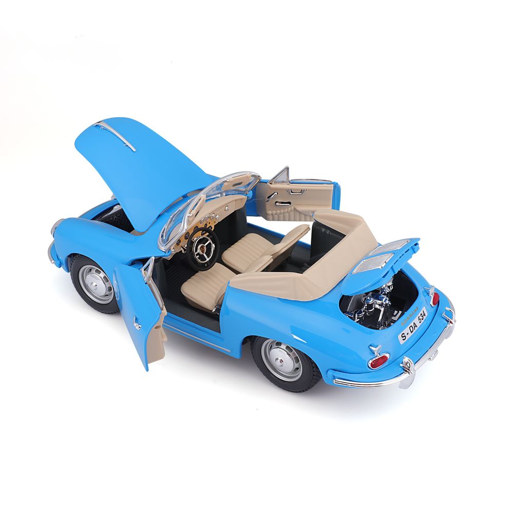 Porsche 356 Cabrio 1961 blue 1:18 Bburago