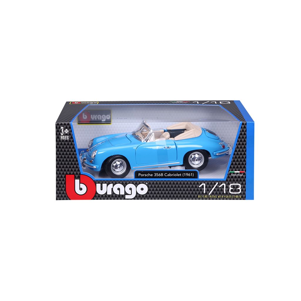 Porsche 356 Cabrio 1961 blue 1:18 Bburago
