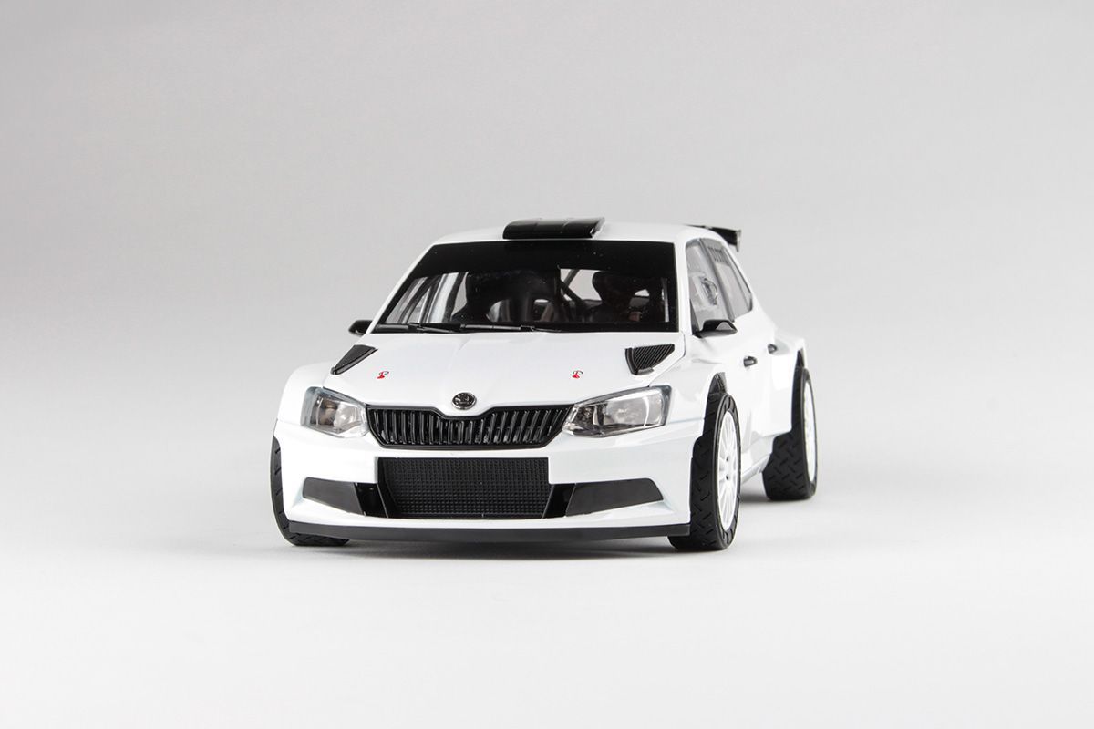 Škoda Fabia III R5 2015 bílá 1:18 Abrex