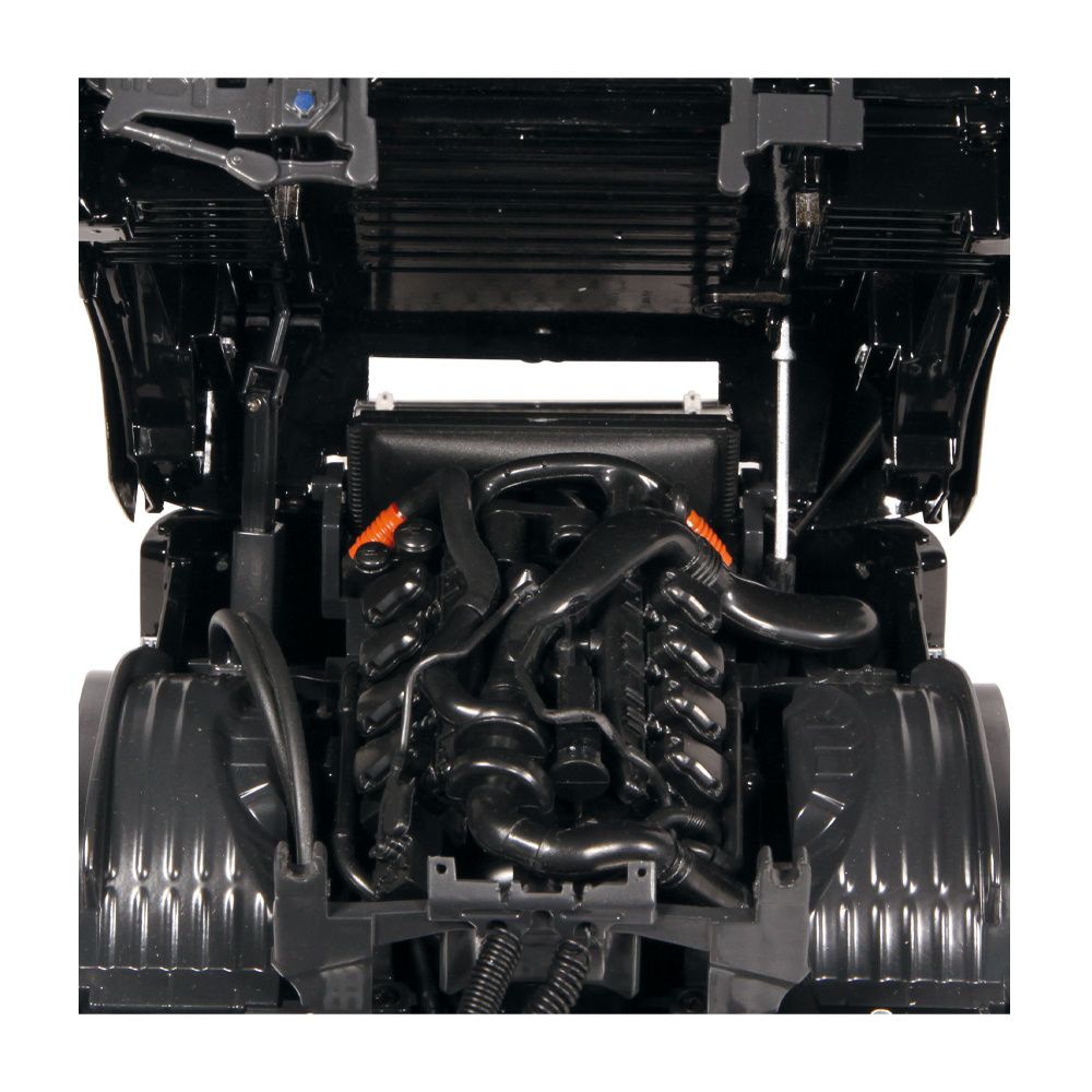 Scania 730S 4x2 V8 Sattelzugmaschine black with V8 decor 1:18 NZG