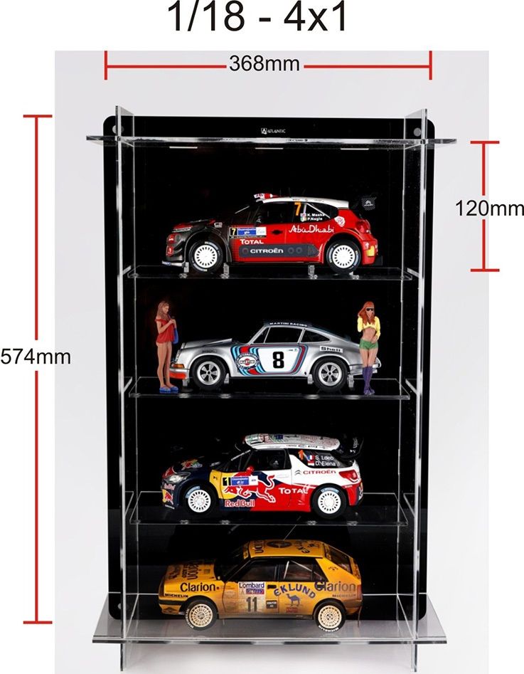 Multicase 4x1: vitrína pro 4 modely 1:18 Atlantic
