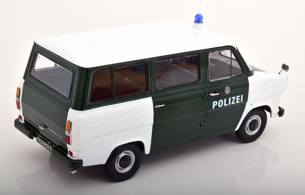 Ford Transit Bus Polizei Hamburg 1965 dark green/white 1965 red 1:18 KK Scale