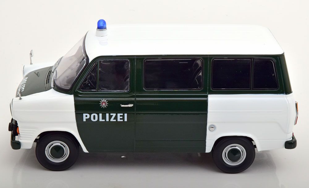 Ford Transit Bus Polizei Hamburg 1965 dark green/white 1965 red 1:18 KK Scale