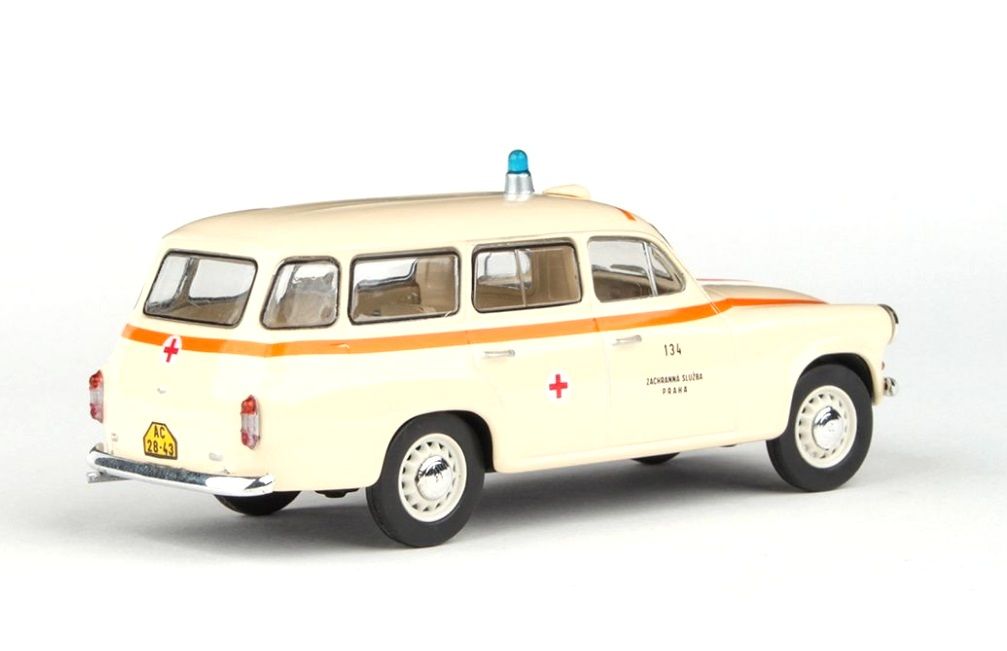 Škoda 1202 1964 Sanitka ZS Praha 134 1:43 Abrex