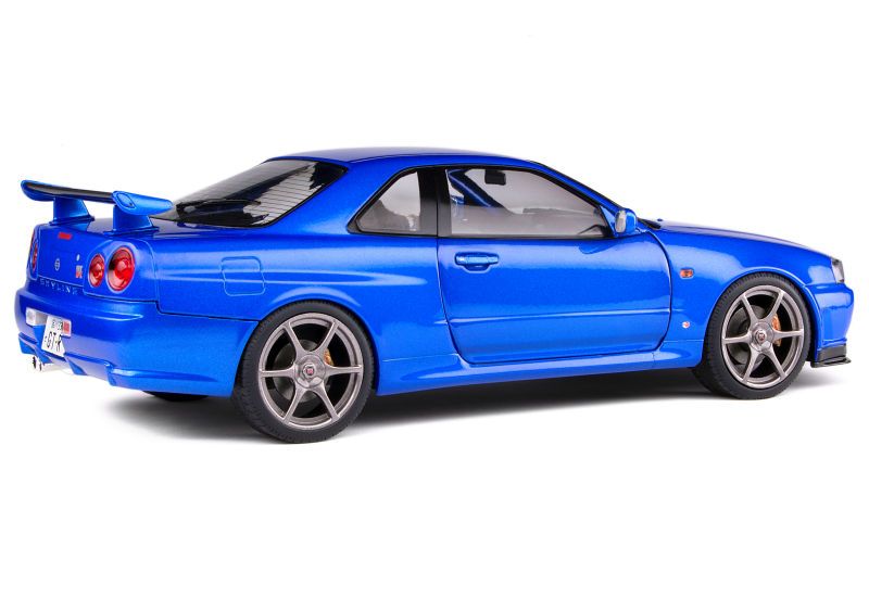 Nissan Skyline GT-R R34 1999 bayside blue metallic 1:18 Solido