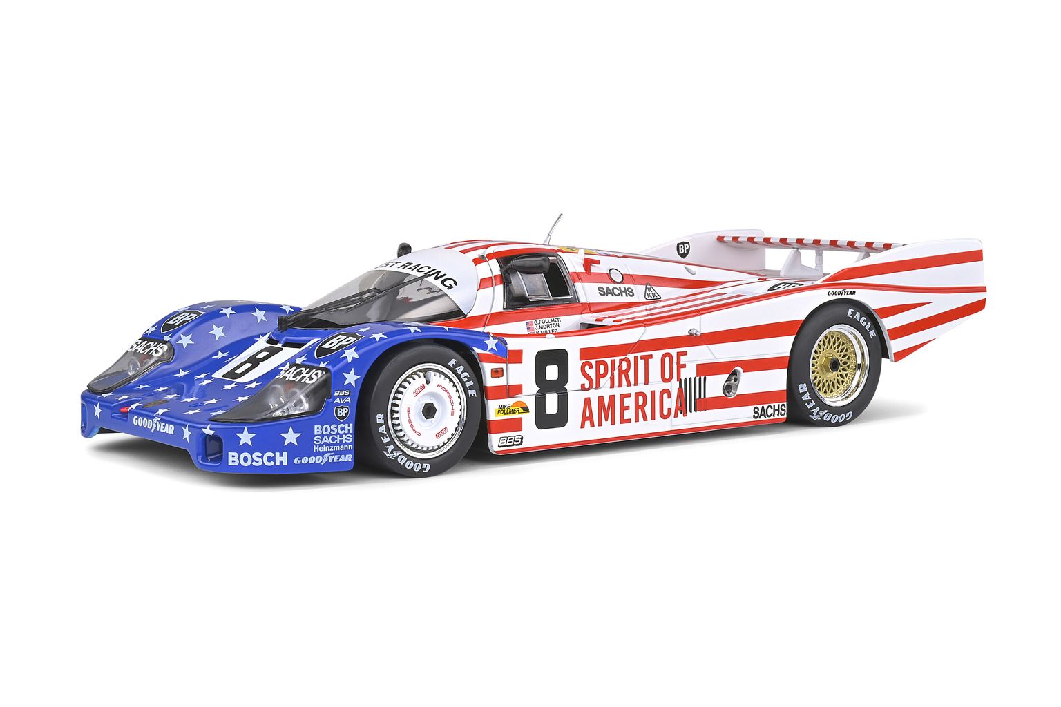 Porsche 956LH #8 Follmer/Morton/Miller 24H Le Mans 1986 1:18 Solido