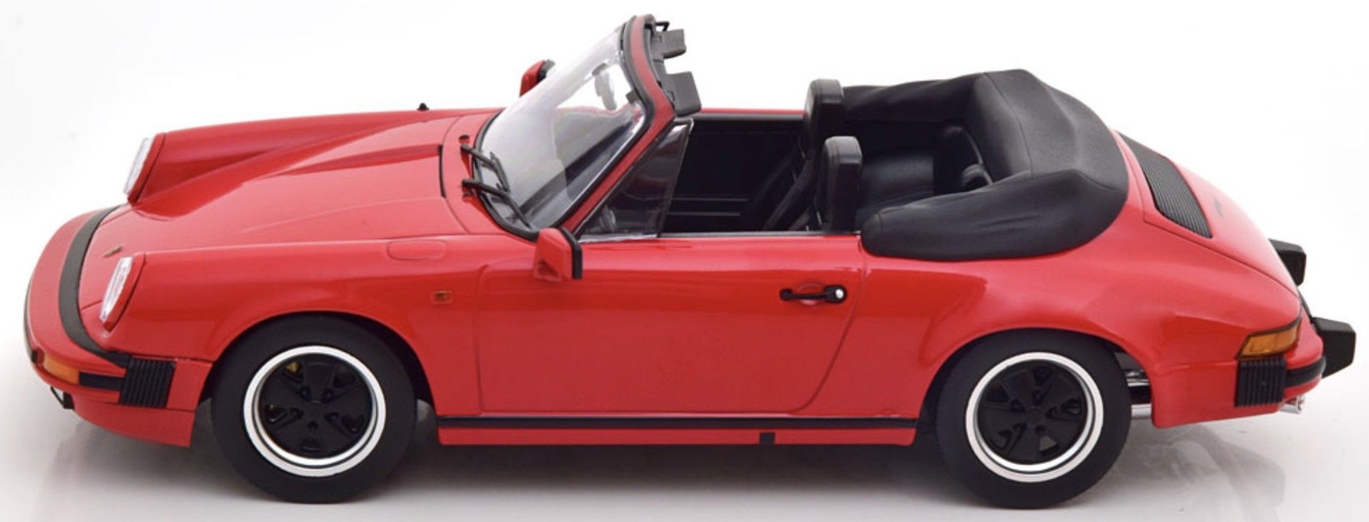 Porsche 911 SC Cabriolet 1983 with Extra Soft Top red 1:18 KK Scale