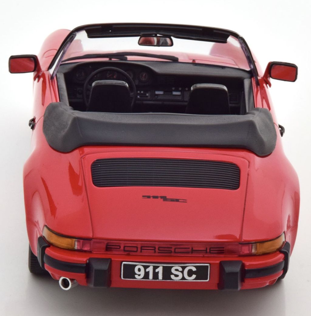 Porsche 911 SC Cabriolet 1983 with Extra Soft Top red 1:18 KK Scale