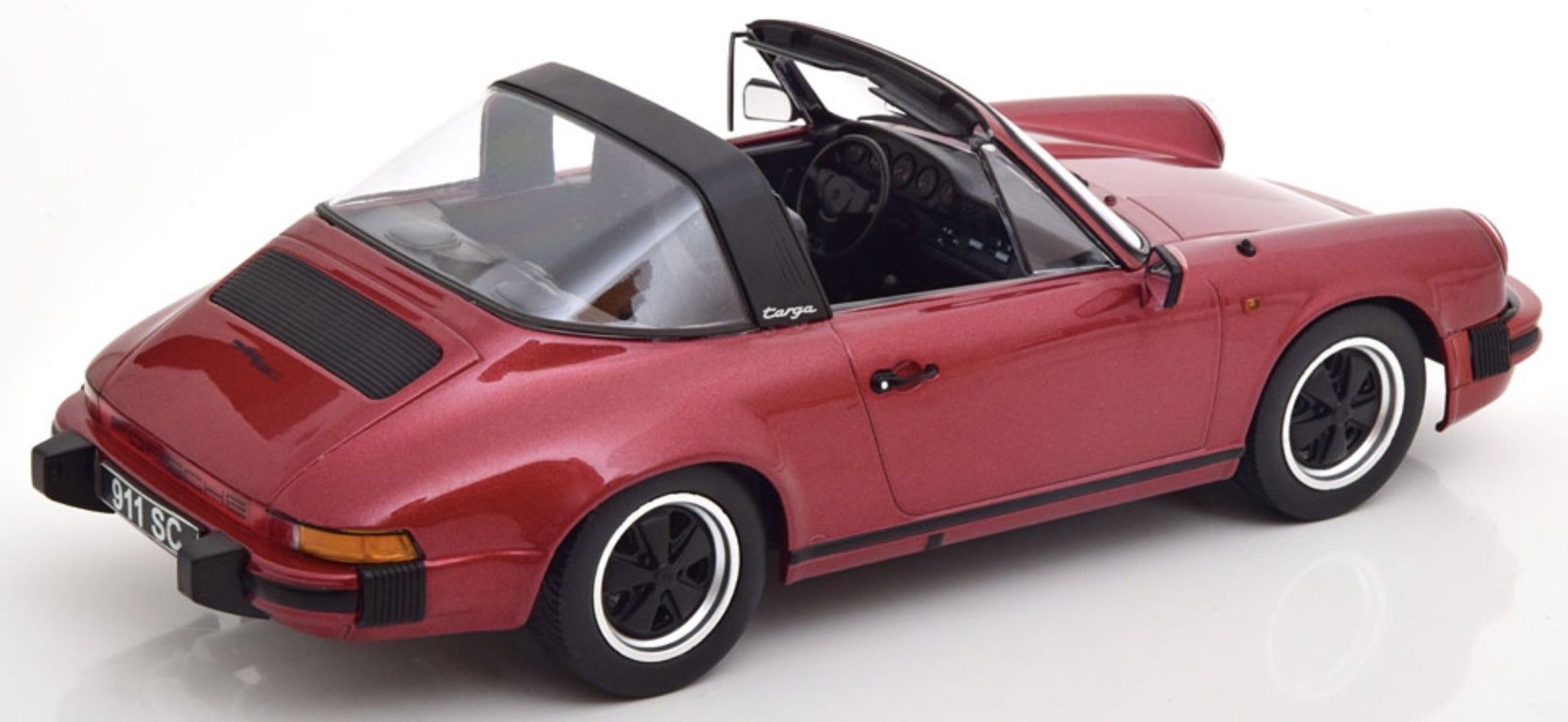 Porsche 911 SC Targa 1983 with Extra Hard Top red metallic 1:18 KK Scale