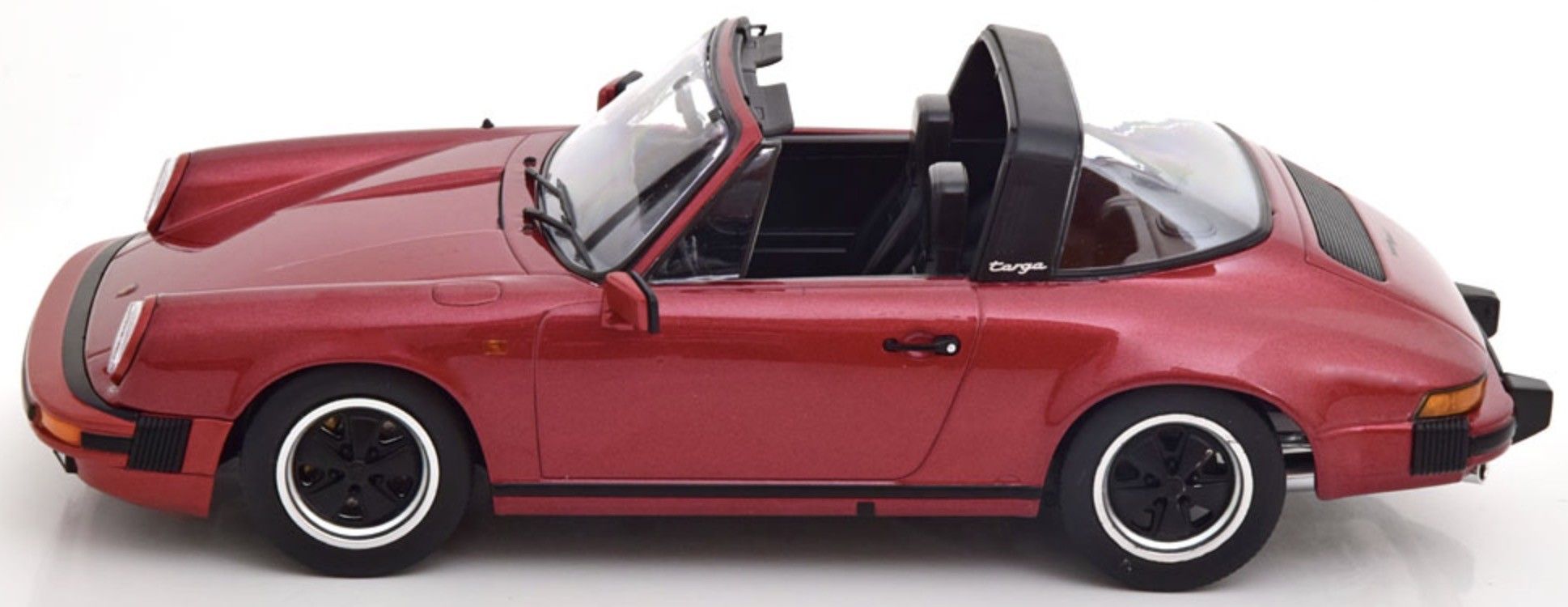 Porsche 911 SC Targa 1983 with Extra Hard Top red metallic 1:18 KK Scale