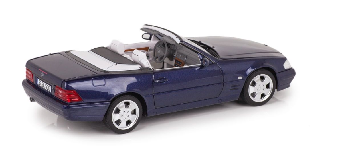 Mercedes-Benz SL 500 R129 1998 blue 1:18 Norev