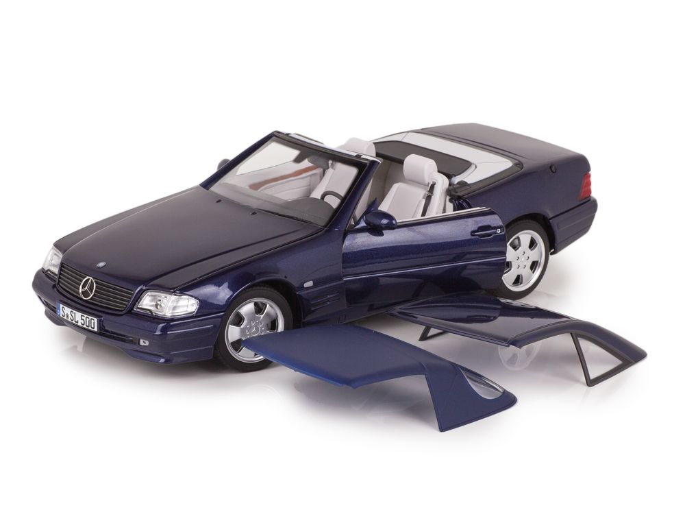 Mercedes-Benz SL 500 R129 1998 blue 1:18 Norev