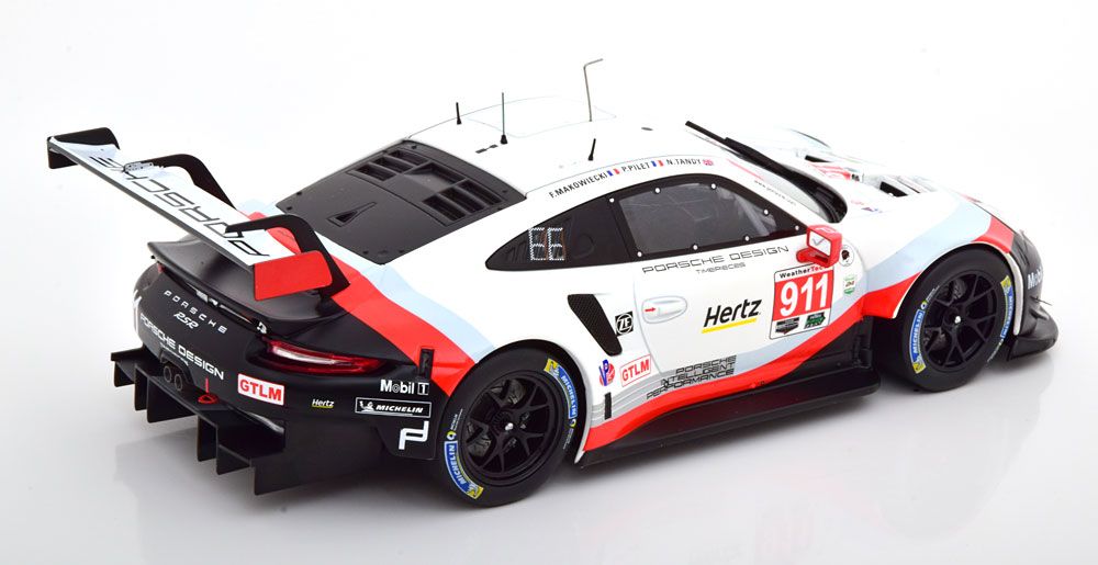 Porsche 911 (991) RSR #911 Pilet/Makowiecki/Tandy 24H Daytona 2018 Porsche GT Team 1:18 Ixo Models