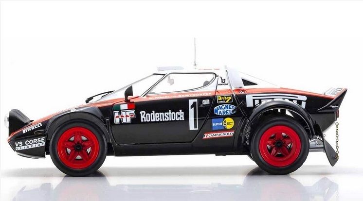Lancia Stratos HF Olio Fiat VS Corse #1 Rohrl/ Geistdorfer Rally Hunsruck 1978 night version 1:18 Kyosho