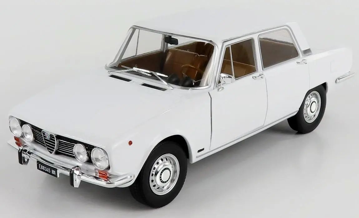Modèle Réduit Alfa Romeo 1750 Berlina 1969 - Échelle 1:18 Blanc - Marque MITICA - Neuf Dans Sa Boîte