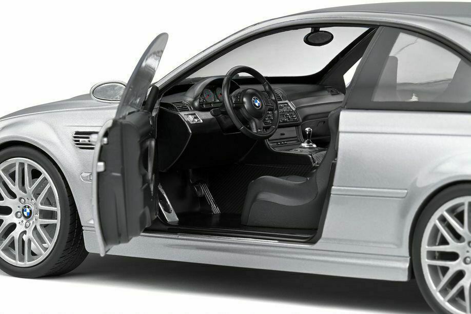 BMW M3 E46 CSL Coupe 2000 silver 1:18 Solido