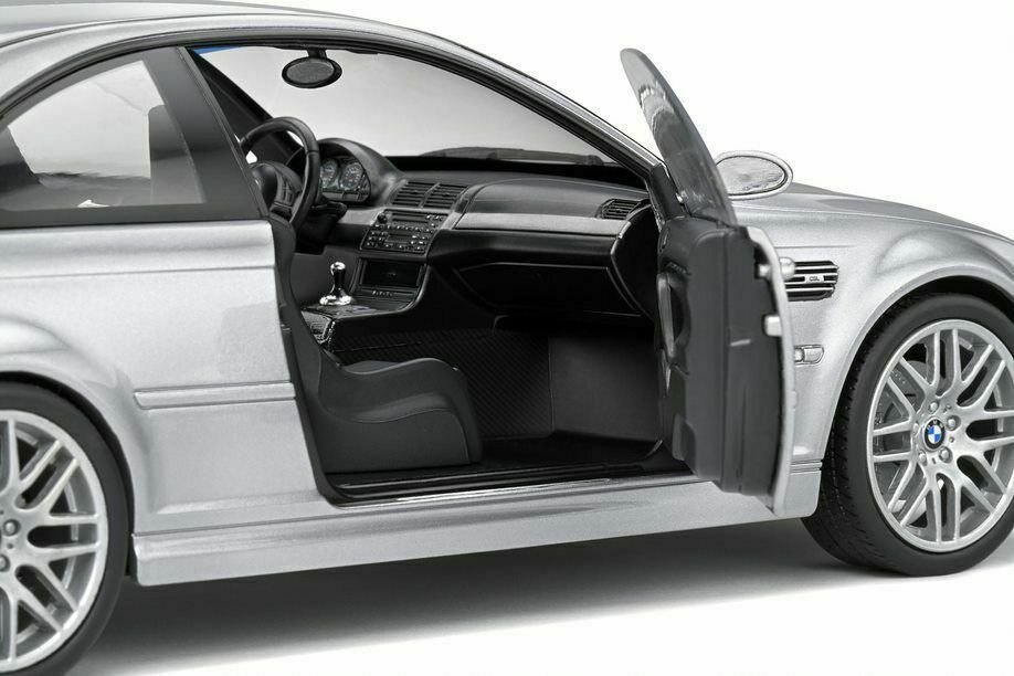 BMW M3 E46 CSL Coupe 2000 silver 1:18 Solido