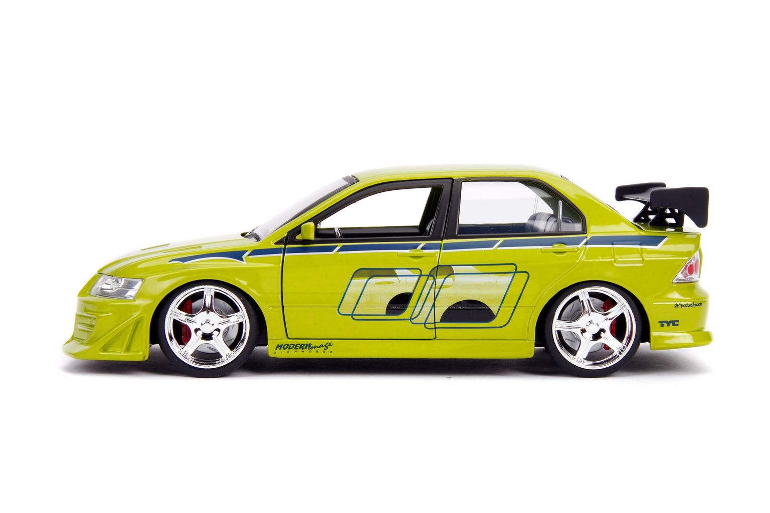 Mitsubishi Lancer EVO VII Fast & Furious 2002 green 1:24 Jada Toys