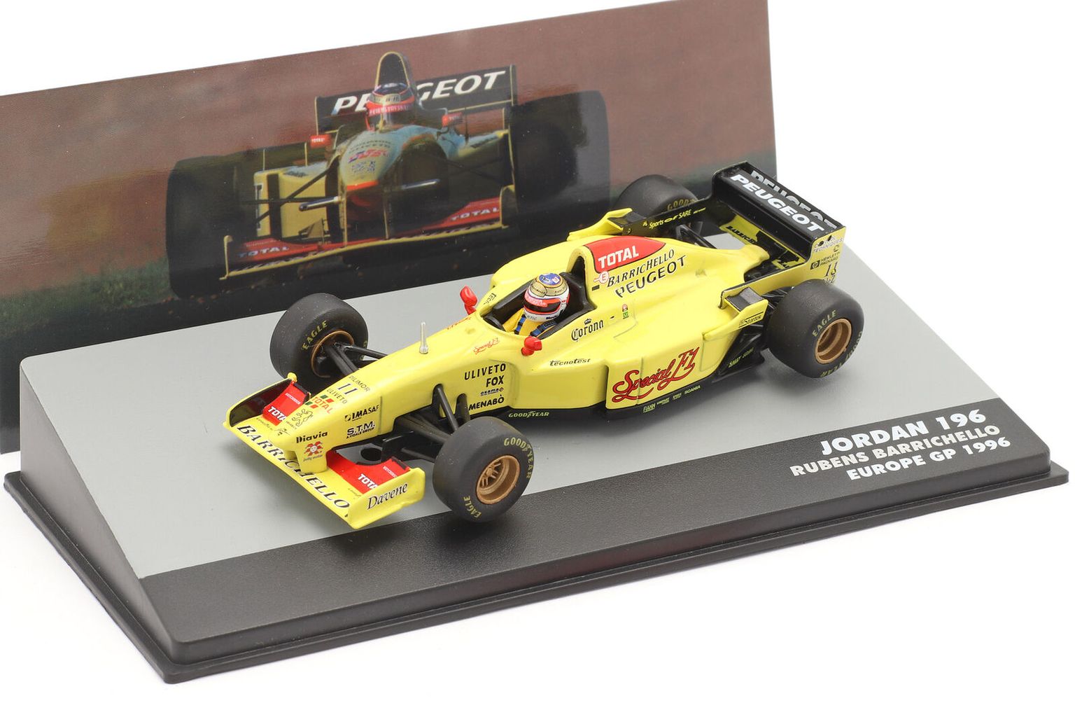 Jordan 196 #11 Rubens Barrichello Europe GP 1996 1:43 Altaya
