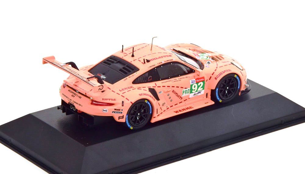 Porsche 911 RSR #92 Christensen/Estre/Vanthoor Winner LMGTE-Pro Pink Pig 24H Le Mans 2018 1:43 Ixo Models
