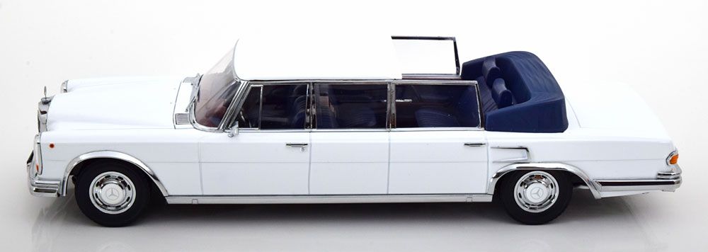 Mercedes-Benz S-Class 600 Pullman W100 Landaulet Semiconvertible 1964 white 1:18 KK Scale