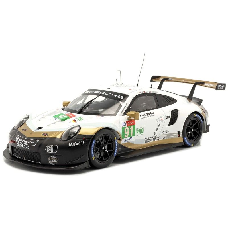 Porsche 911 (991) RSR #91 Lietz/Bruni/Makowiecki 2nd LMGTE Pro 24h LeMans 2019 1:18 Ixo Models
