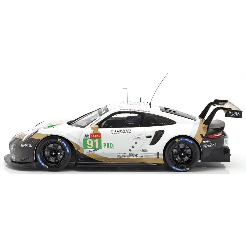 Porsche 911 (991) RSR #91 Lietz/Bruni/Makowiecki 2nd LMGTE Pro 24h LeMans 2019 1:18 Ixo Models